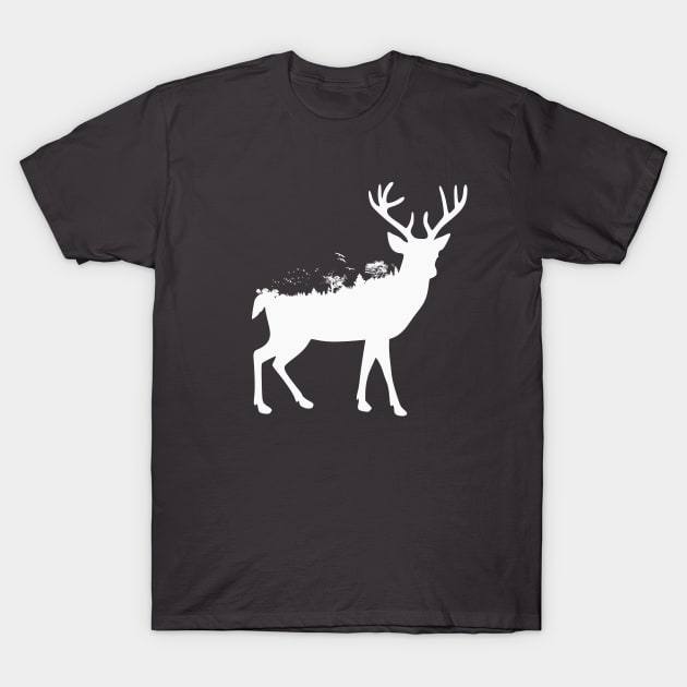 Forest Deer T-Shirt by valsymot
